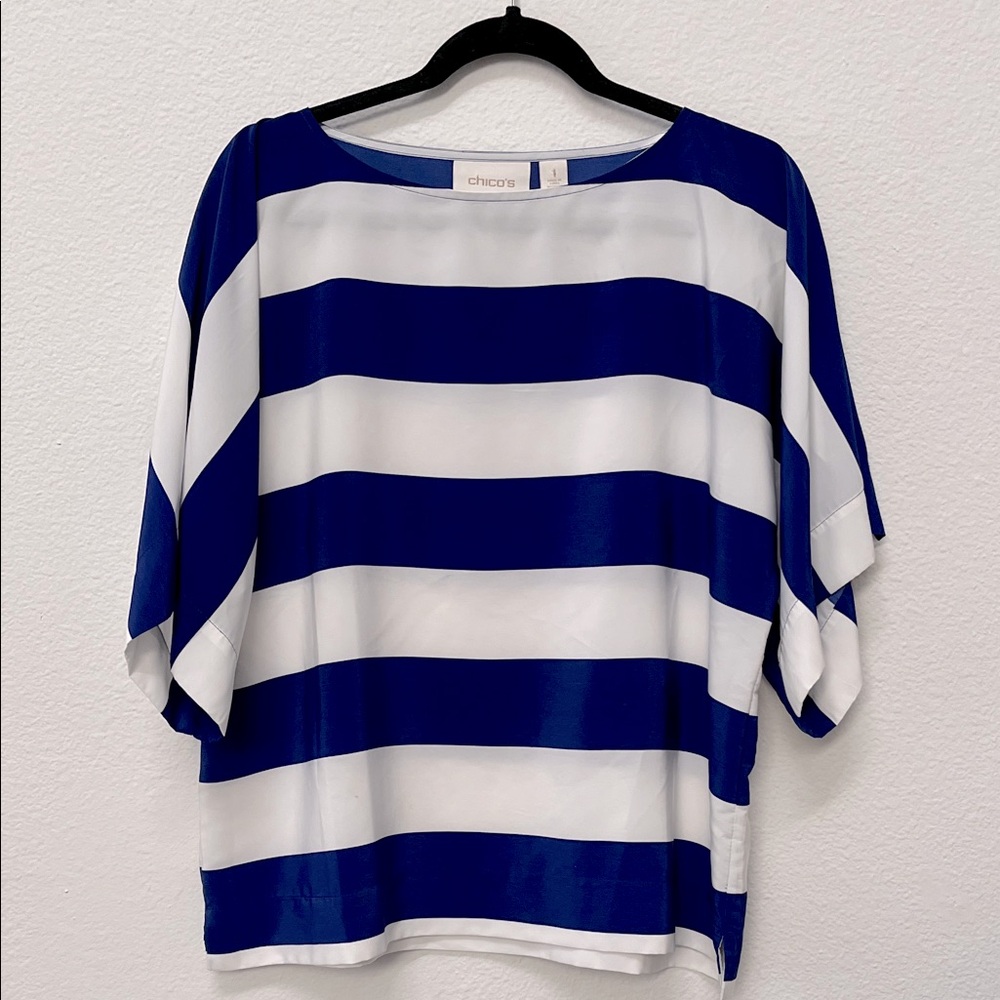 Chico's striped short sleeve Blouse